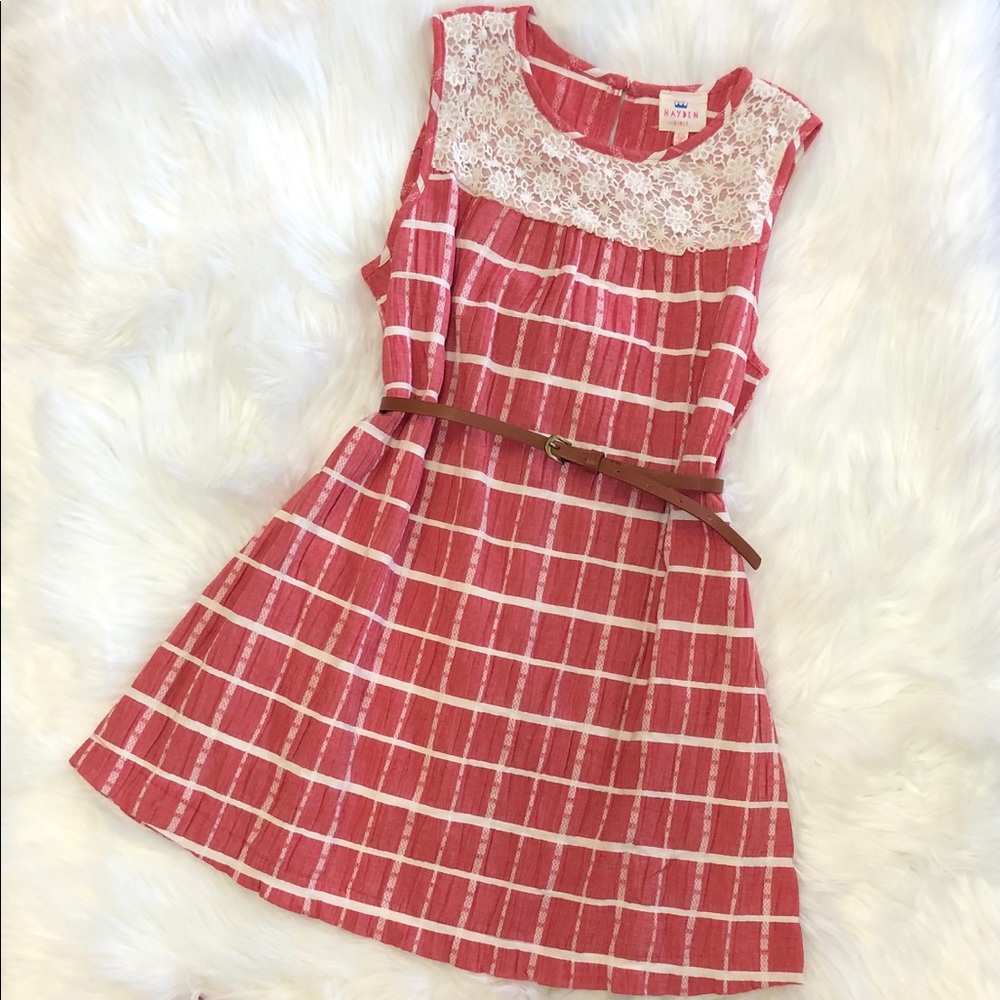 Girls Cherry Belted Dress